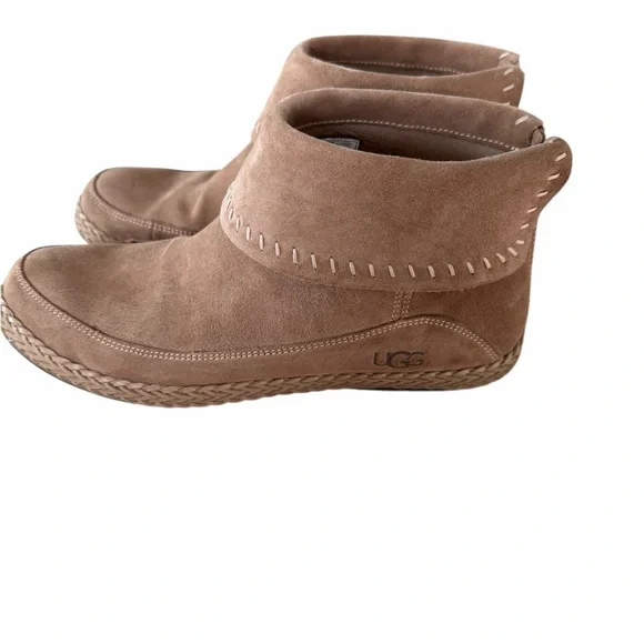 UGG Women's Varney Tan Suede Ankle Booties - Picture 3 of 5